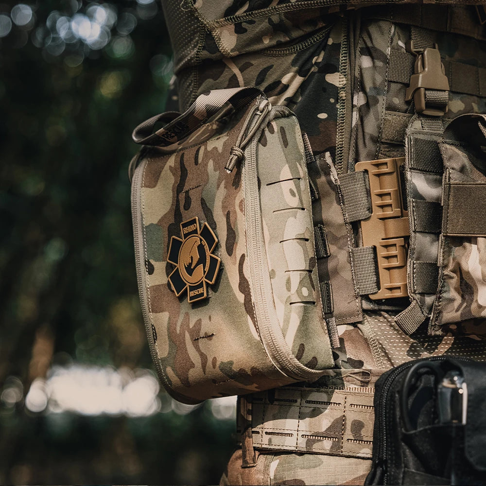 Rhino Rescue 002M First Aid Kit Camping IFAK Pouch With Molle,Survival Pouch For Camping Hiking And Fishing Outdoor Hiking Kit