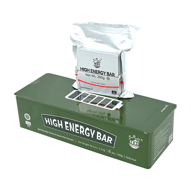 High Energy Emergency food Bars 6x200gr Iron Tin Box