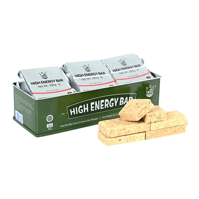 High Energy Emergency food Bars 6x200gr Iron Tin Box
