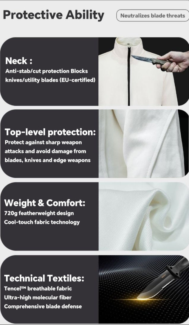 APCLPSE Anti cut White  jacket
