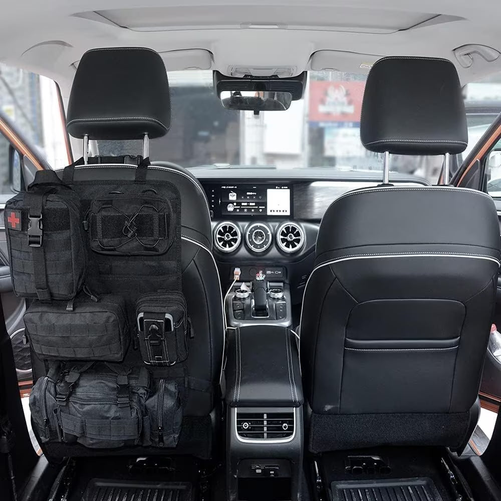 MOLLE Tactical Car Seat Organizer - 5-Pocket Storage System