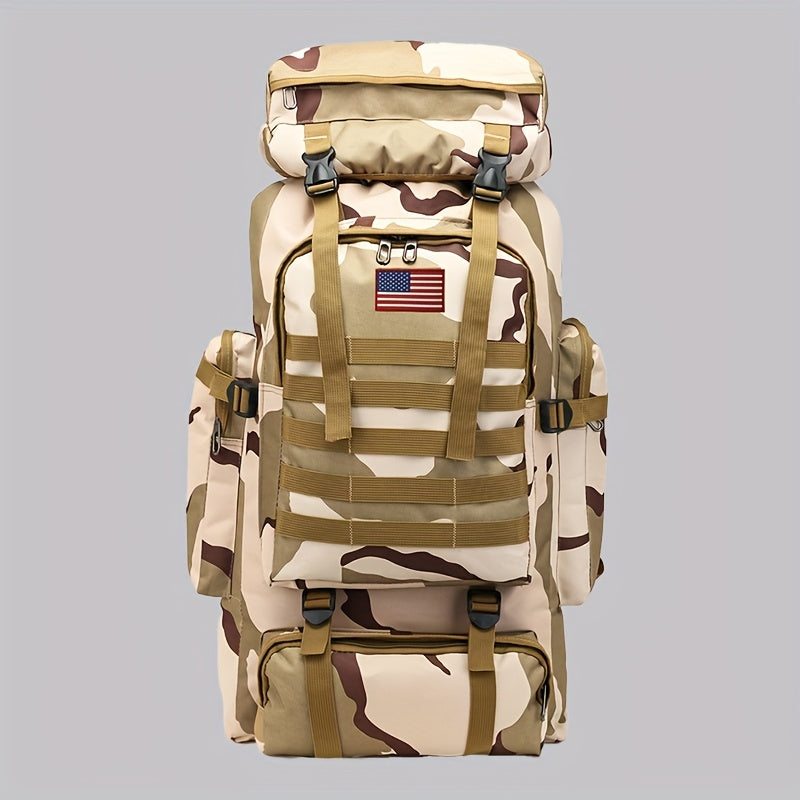21.13gal Hiking Backpack Tactical Backpack Camping Mountaineering Bag Tactical Backpack 3 Day Assault Pack Chest Pack Large Camping Unisex Camouflage Outdoor With DIY System, Great For Travel, Work, Camping, Hunting, Hiking,
