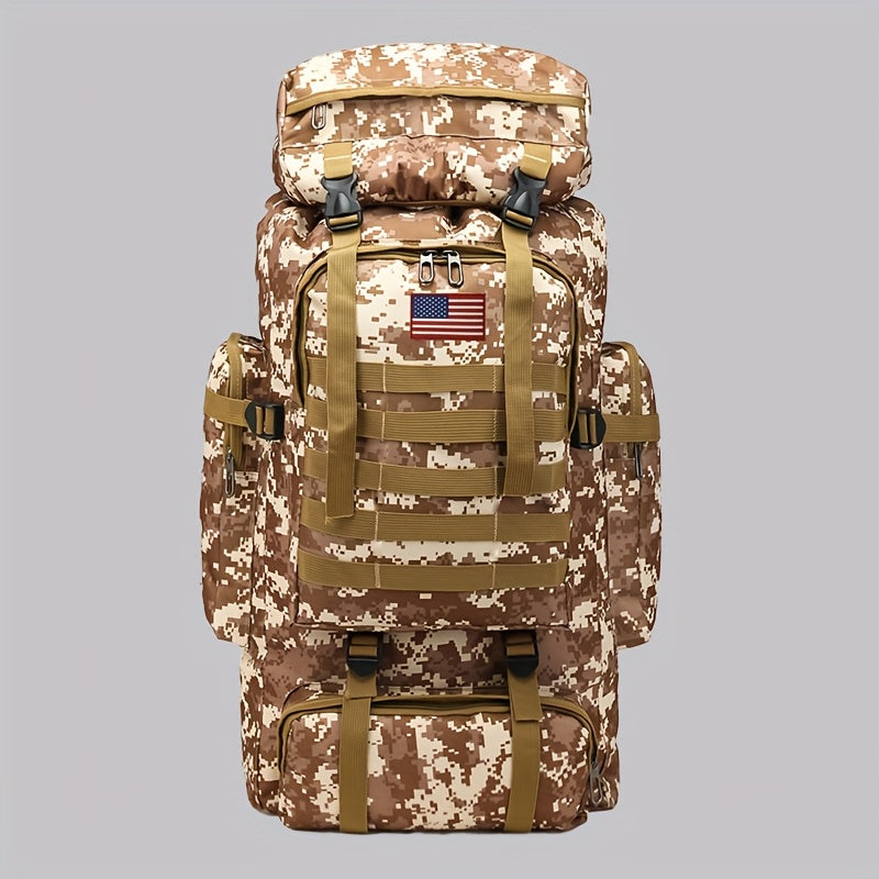 21.13gal Hiking Backpack Tactical Backpack Camping Mountaineering Bag Tactical Backpack 3 Day Assault Pack Chest Pack Large Camping Unisex Camouflage Outdoor With DIY System, Great For Travel, Work, Camping, Hunting, Hiking,