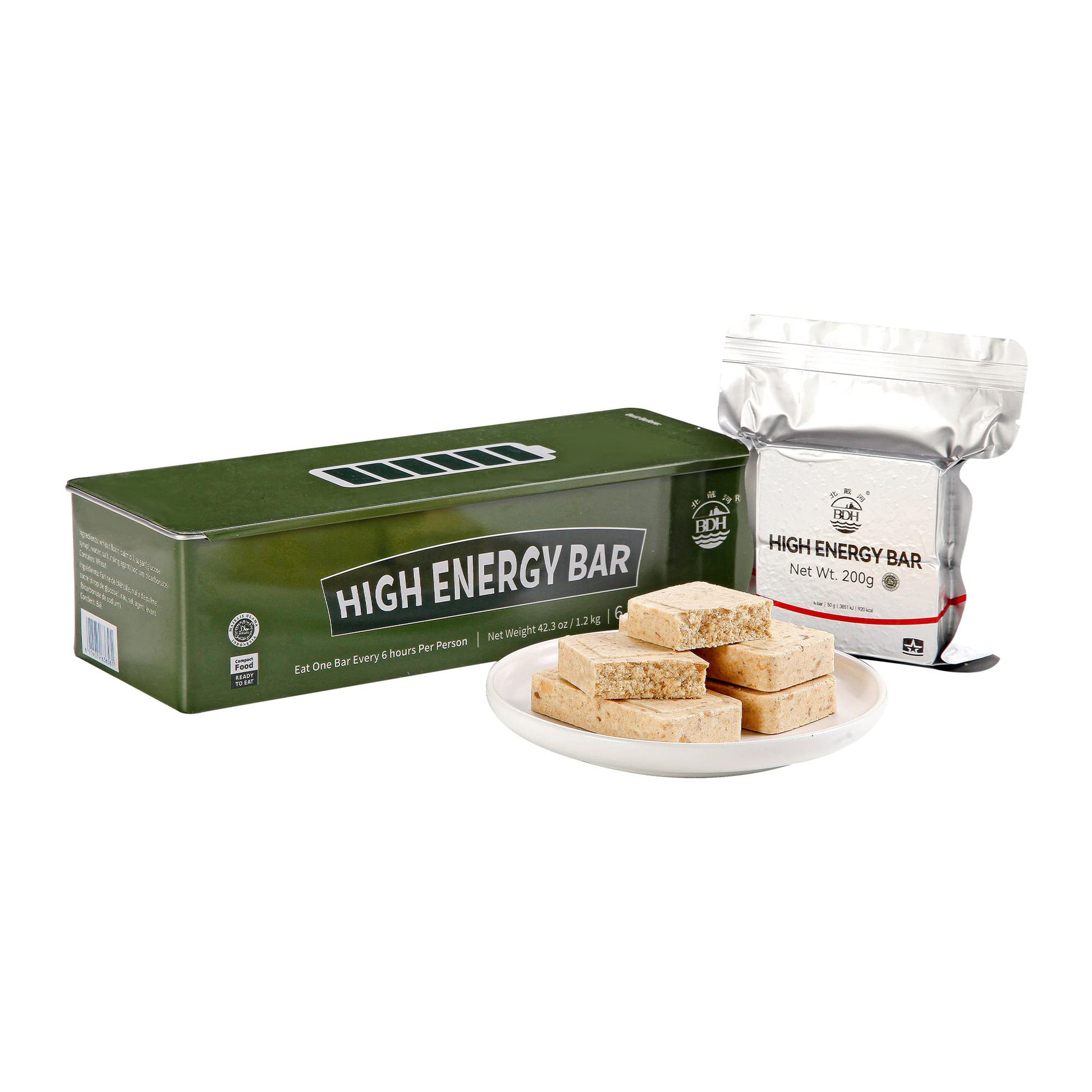 High Energy Emergency food Bars 6x200gr Iron Tin Box