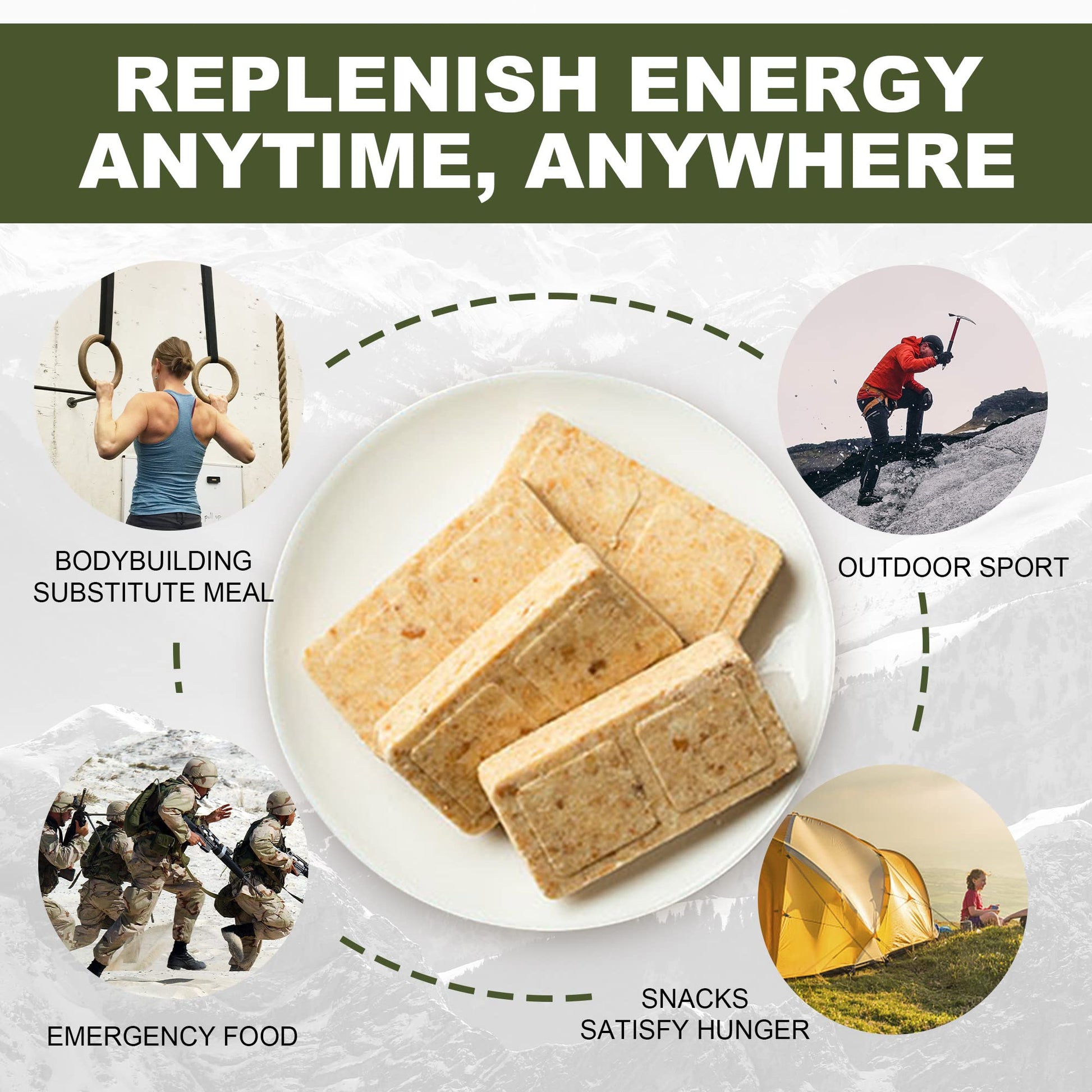 High Energy Emergency food Bars 6x200gr Iron Tin Box
