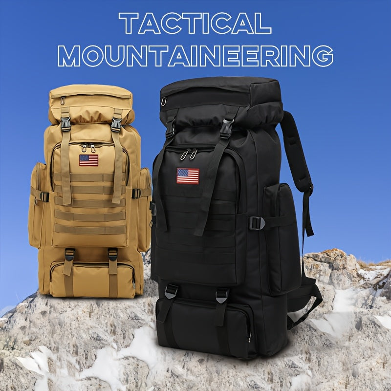 21.13gal Hiking Backpack Tactical Backpack Camping Mountaineering Bag Tactical Backpack 3 Day Assault Pack Chest Pack Large Camping Unisex Camouflage Outdoor With DIY System, Great For Travel, Work, Camping, Hunting, Hiking,