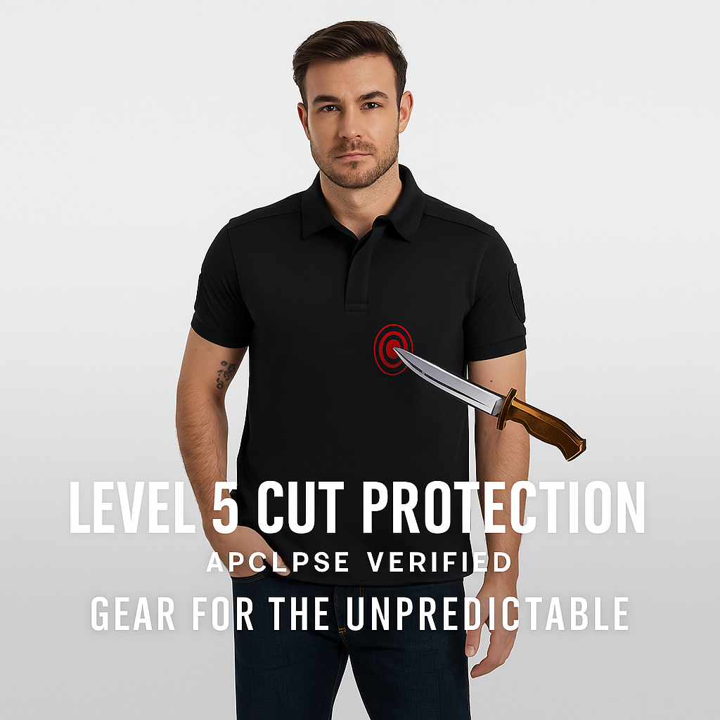 Anti-Cut Tactical Polo — Level 5 Protection | APCLPSE Verified
