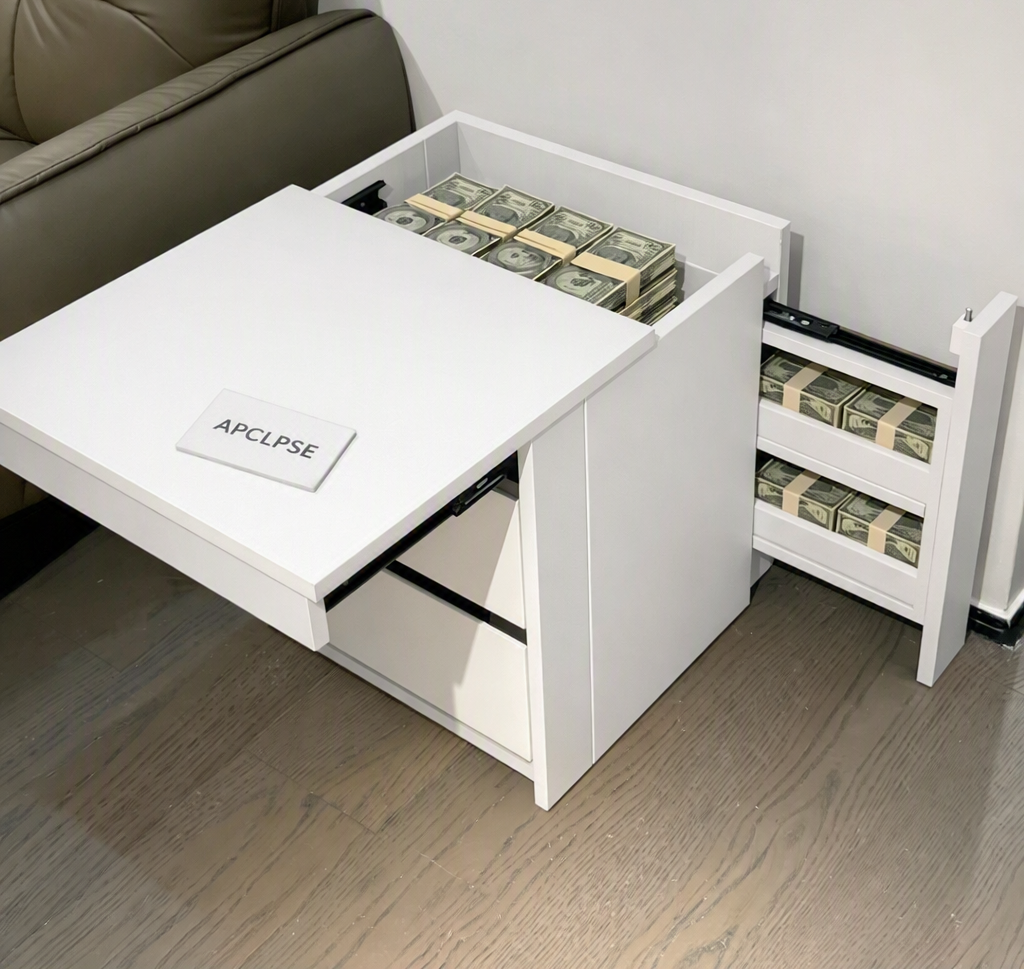 APCLPSE™ PHANTOM — Hidden Storage Bedside Table with NFC Lock