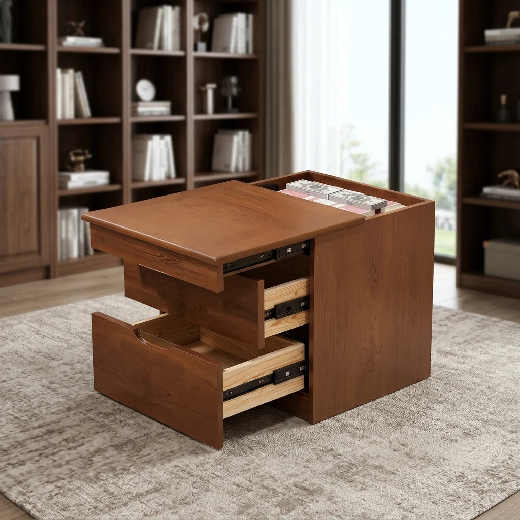APCLPSE™ SHADOW — 4-Drawer Hidden Storage Nightstand with NFC & Key Lock