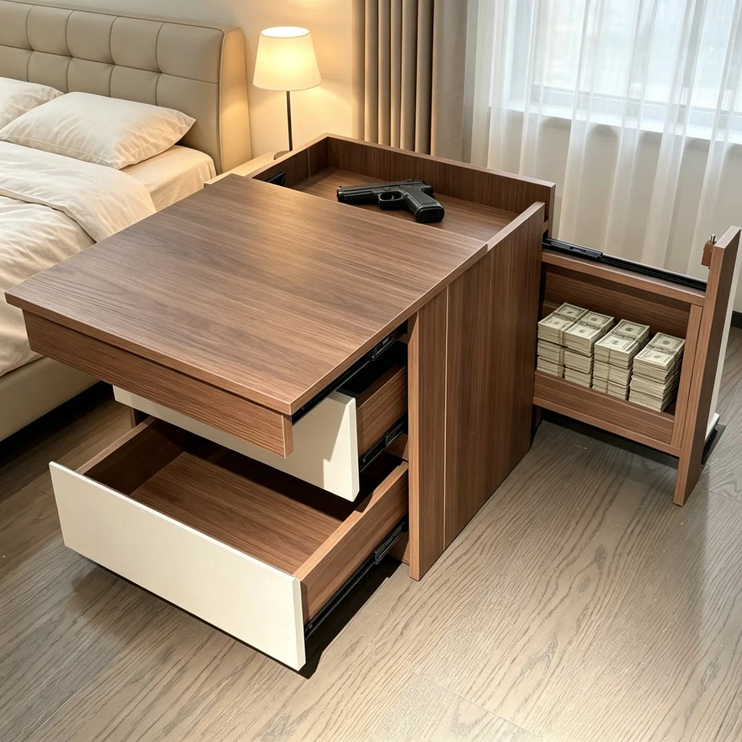 APCLPSE™ PHANTOM — Hidden Storage Bedside Table with NFC Lock