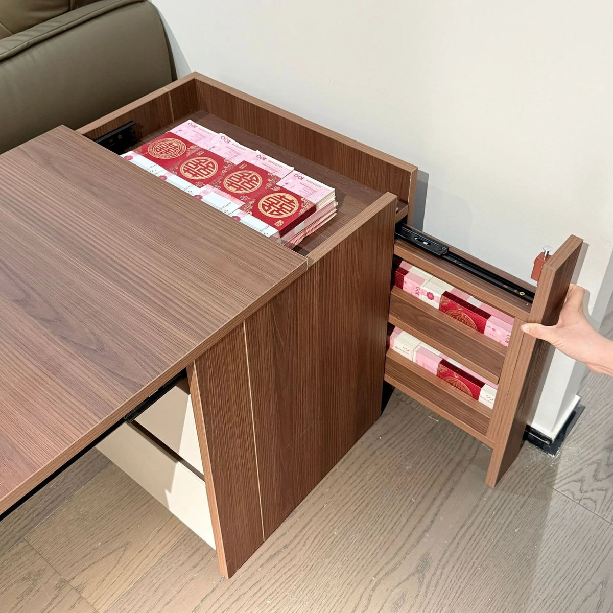APCLPSE™ PHANTOM — Hidden Storage Bedside Table with NFC Lock