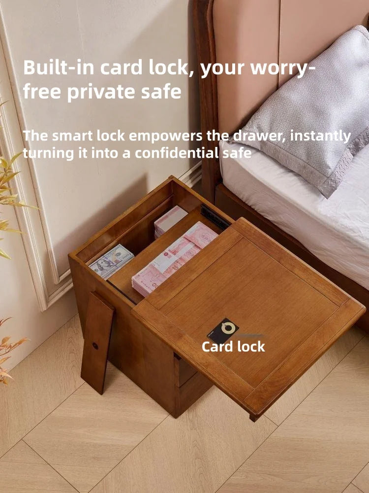 APCLPSE™ SHADOW — 4-Drawer Hidden Storage Nightstand with NFC & Key Lock
