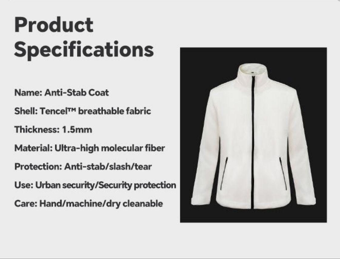 APCLPSE Anti cut White  jacket