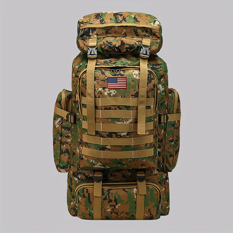 21.13gal Hiking Backpack Tactical Backpack Camping Mountaineering Bag Tactical Backpack 3 Day Assault Pack Chest Pack Large Camping Unisex Camouflage Outdoor With DIY System, Great For Travel, Work, Camping, Hunting, Hiking,