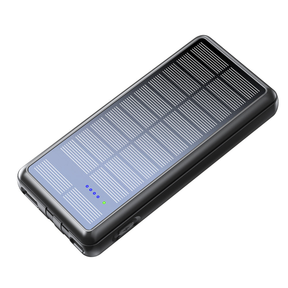 Emergency Solar Charger – Dual-Wire Power Bank for Mobile Devices