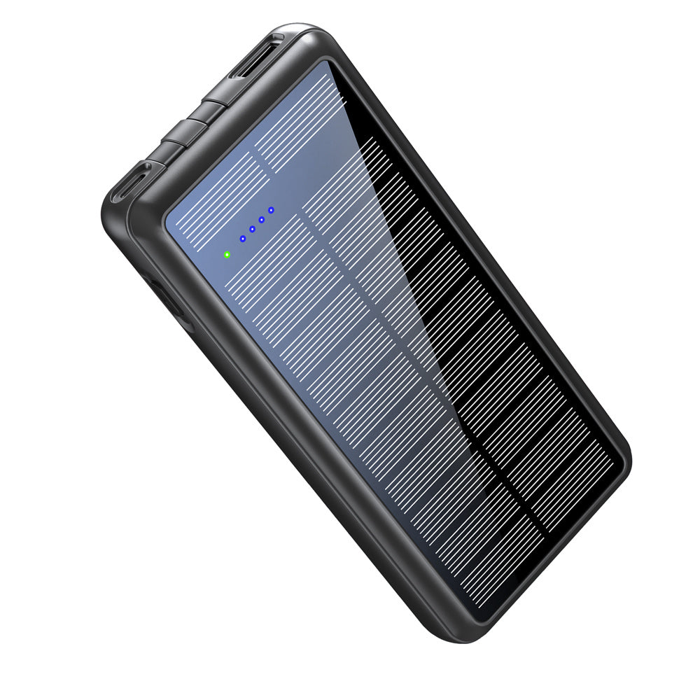 Emergency Solar Charger – Dual-Wire Power Bank for Mobile Devices