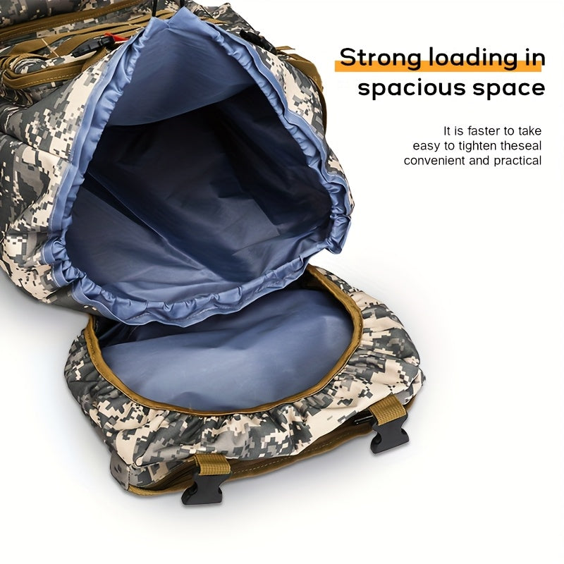21.13gal Hiking Backpack Tactical Backpack Camping Mountaineering Bag Tactical Backpack 3 Day Assault Pack Chest Pack Large Camping Unisex Camouflage Outdoor With DIY System, Great For Travel, Work, Camping, Hunting, Hiking,