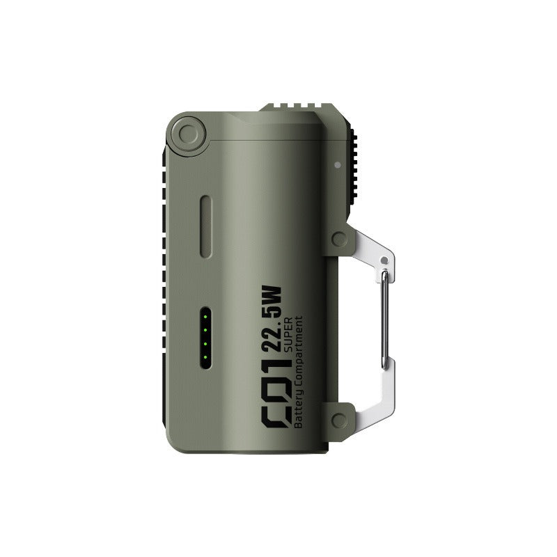 Tactical Power Bank with Carabiner Clip – Swappable Battery 5000-20000mAh